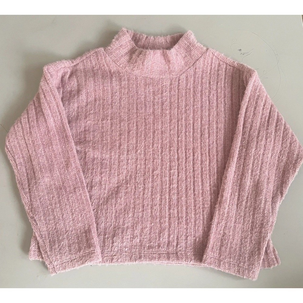 Old Navy Sweater Mock Neck Ribbed Pink Girls 5T